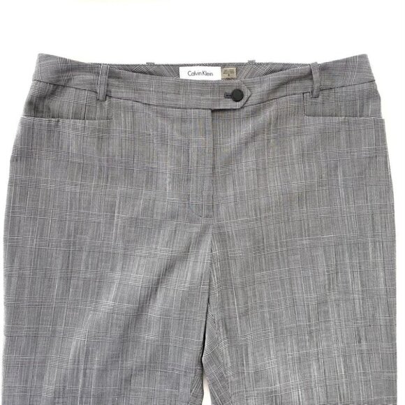 Calvin Klein plaid trousers, modern fit, medium rise, plaid stretch fabric - Picture 6 of 13